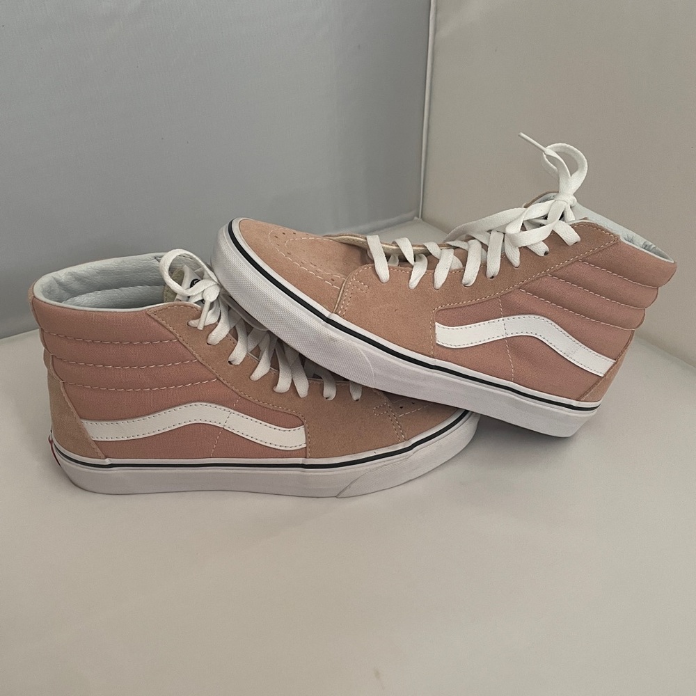 VANS Sk8-High Classic Tapered Light Pink Size 9.5 USED
